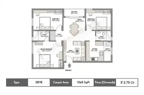 Paradise Ghansoli floor plan