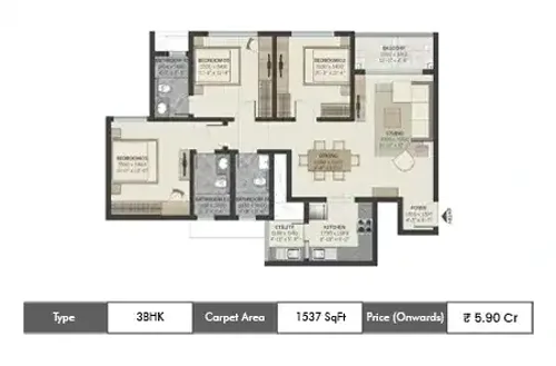 Paradise Ghansoli floor plan